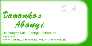 domonkos abonyi business card